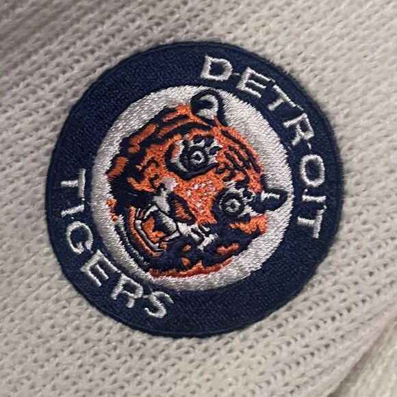 Vintage Starter Detroit Tigers Patch V-Neck Varsity Acrylic Sweater - Picture 4 of 9